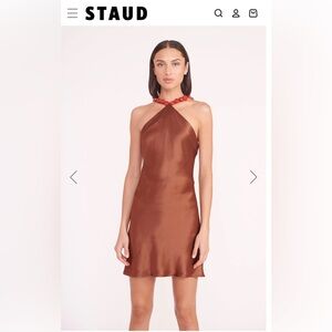Staud Mini Cadence Dress in Clove